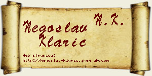 Negoslav Klarić vizit kartica